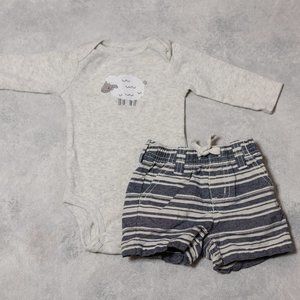 Cute sheep 0-3 month bundled outfit